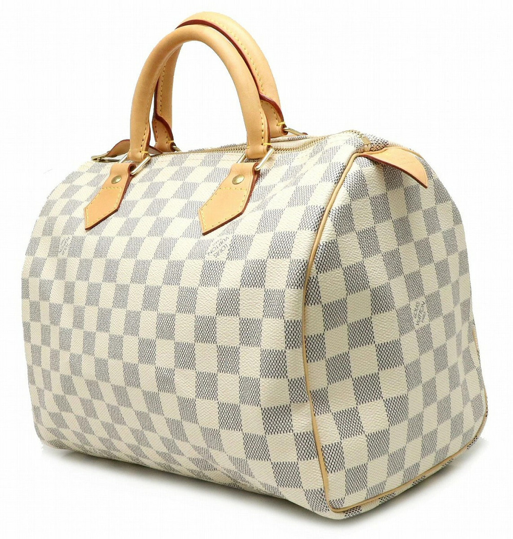 Louis Vuitton Handbag Speedy Azur Bag Boston White Damier White